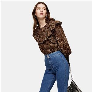 Leopard Topshop blouse